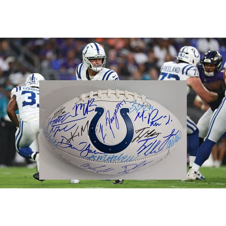 Jonathan Taylor Daniel Jones Indianapolis Colts 2025 (40) team signed football with proof