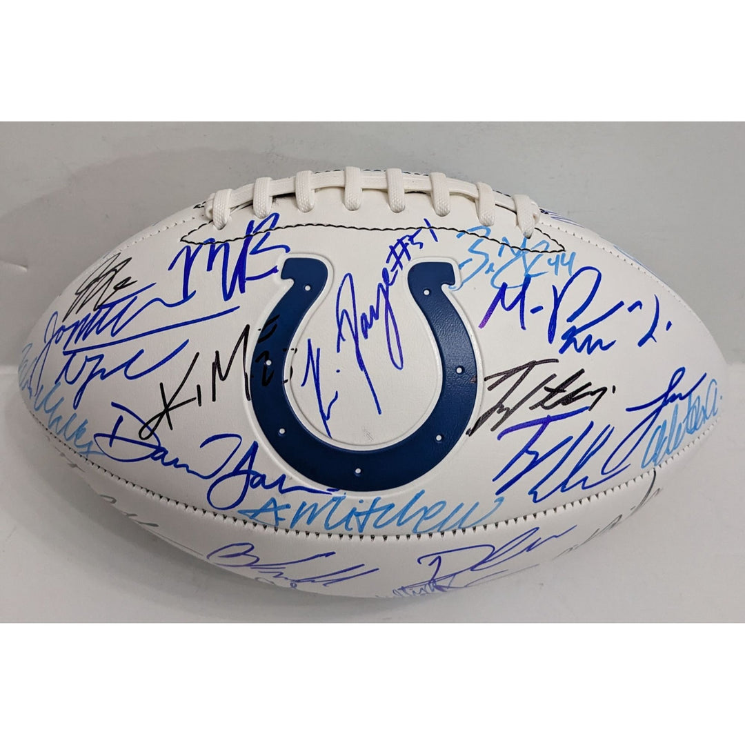 Jonathan Taylor Daniel Jones Indianapolis Colts 2025 (40) team signed football with proof