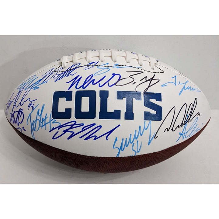 Jonathan Taylor Daniel Jones Indianapolis Colts 2025 (40) team signed football with proof