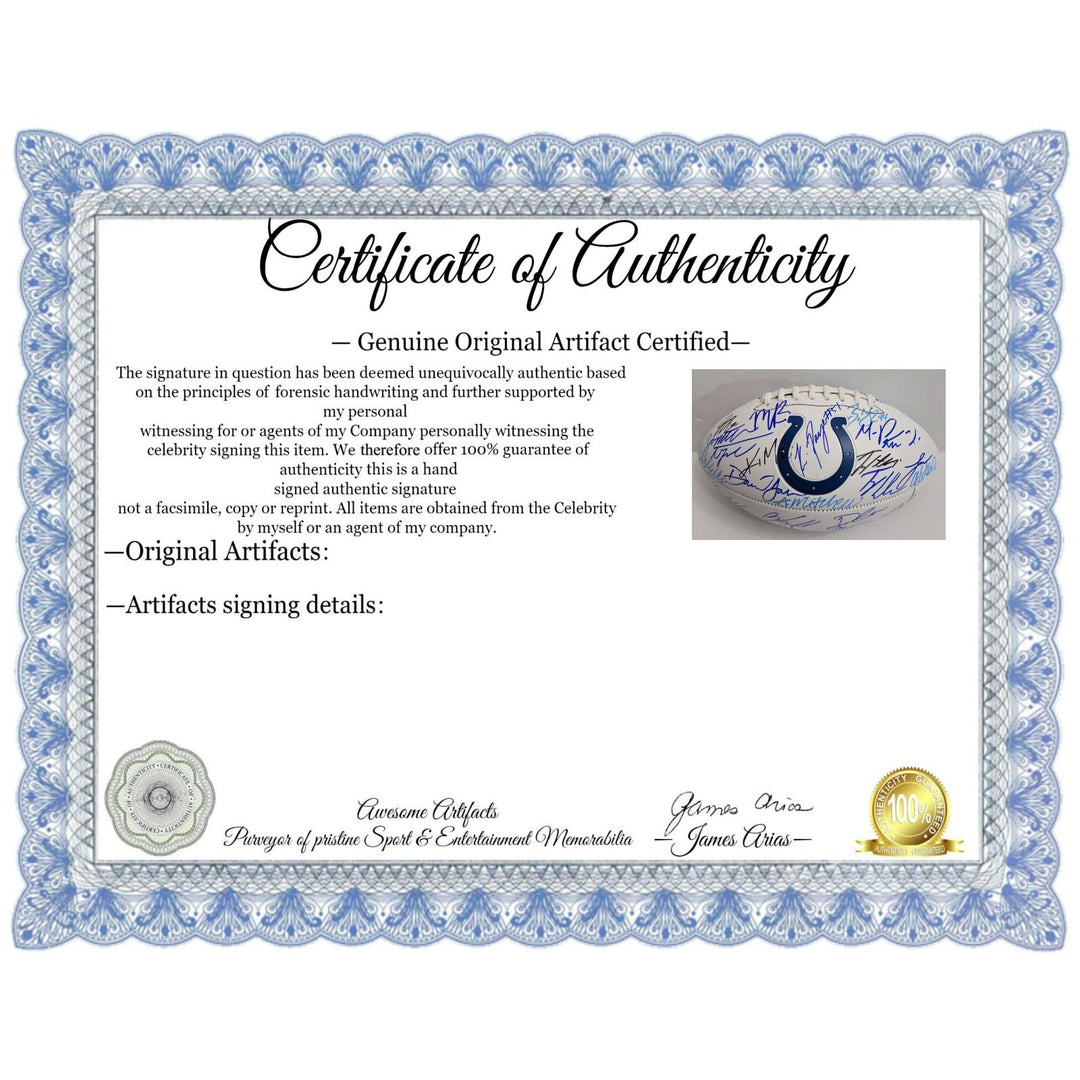 Jonathan Taylor Daniel Jones Indianapolis Colts 2025 (40) team signed football with proof