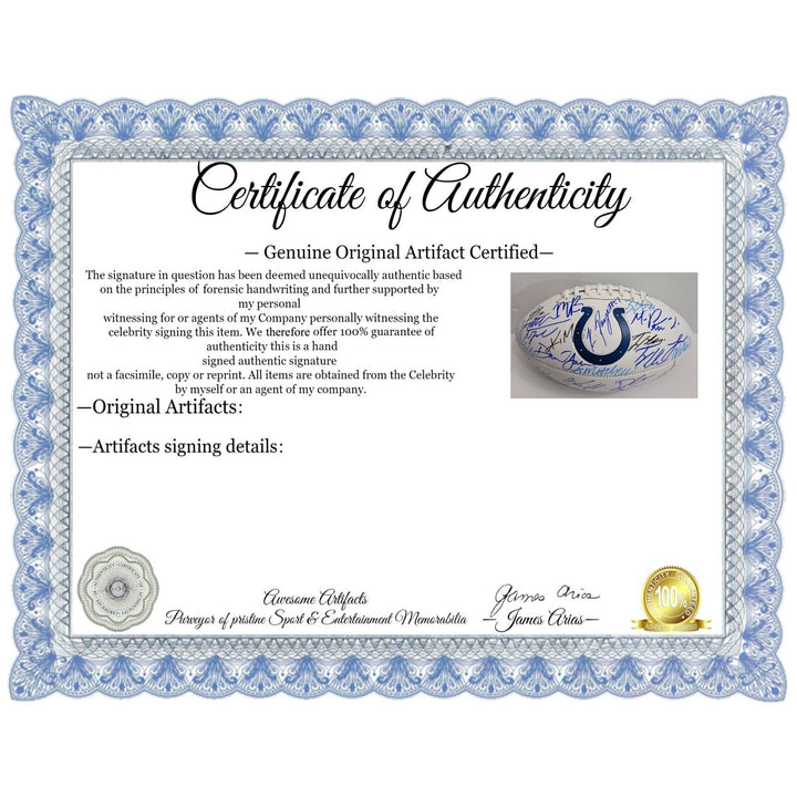 Jonathan Taylor Daniel Jones Indianapolis Colts 2025 (40) team signed football with proof