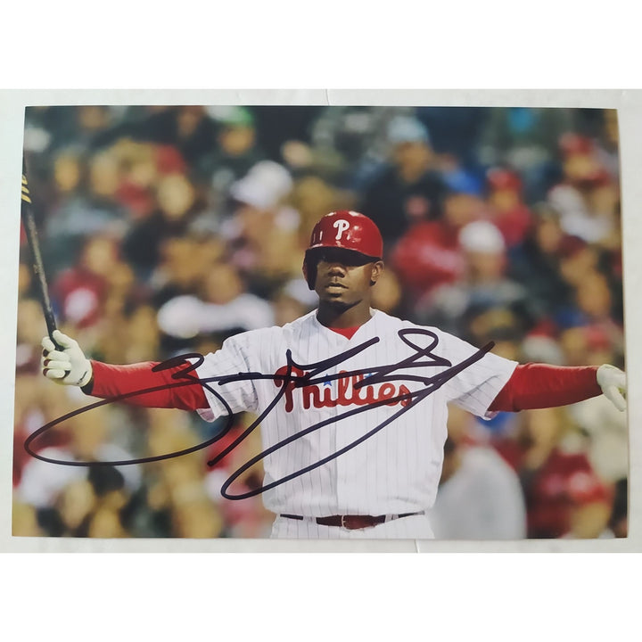 Ryan Howard, Philadelphia, Phillies, 2008, World Series, Champions, 5x7 photos, signed, with proof