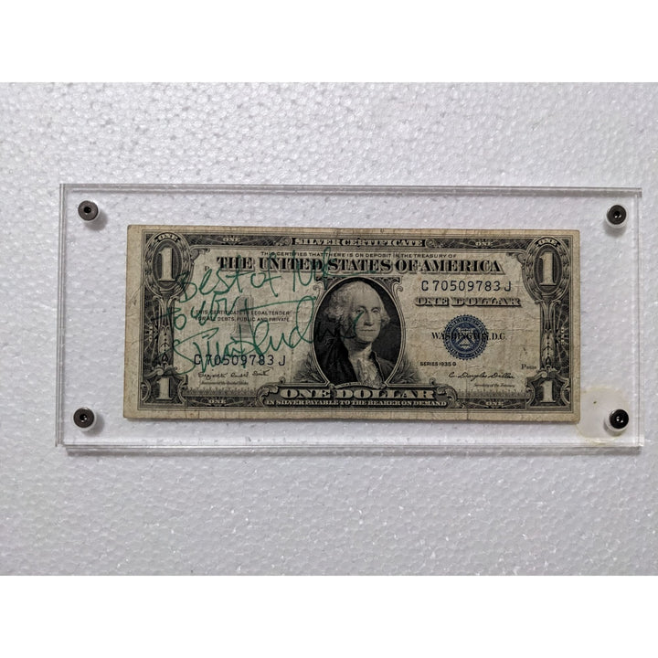 Jimi Hendrix Vintage authentic signed US Silver certificate dollar bill