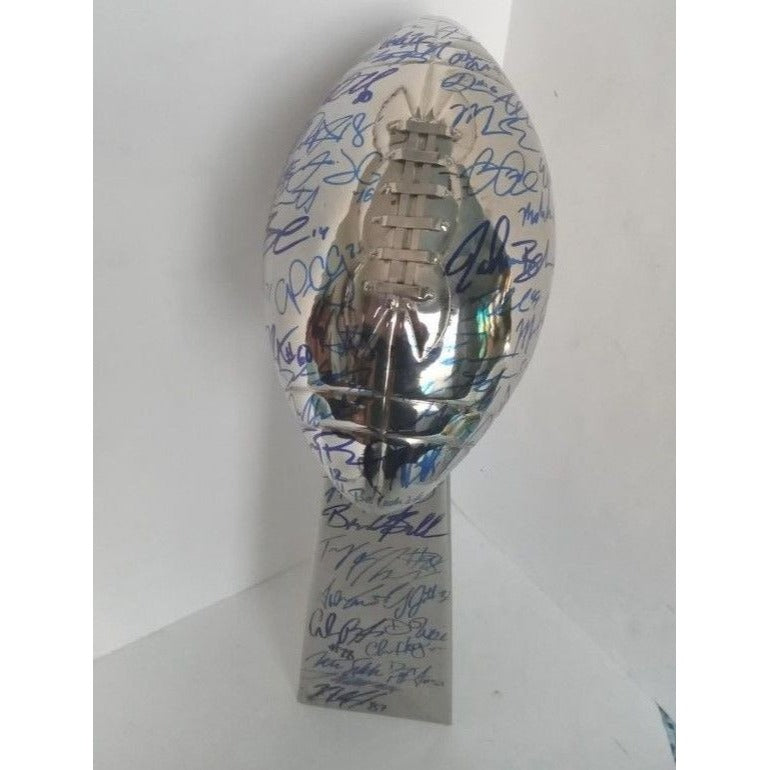 New England Patriots Super Bowl Champs Tom Brady Rob Gronkowski Bill Belichick signed Lombardi trophy with proof