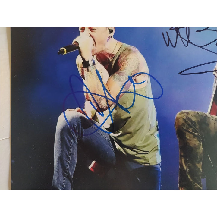 Linkin Park Chester Bennington and Mike Shinoda 8x10 photo sign with proof