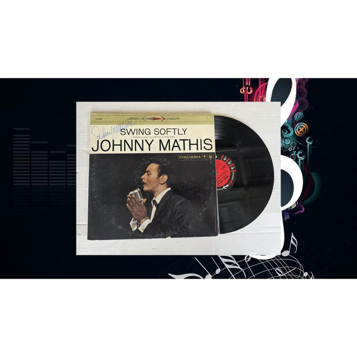 Johnny Mathis ''Swing Softly'' LP signed with proof.