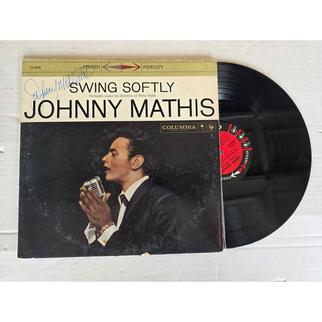 Johnny Mathis ''Swing Softly'' LP signed with proof.