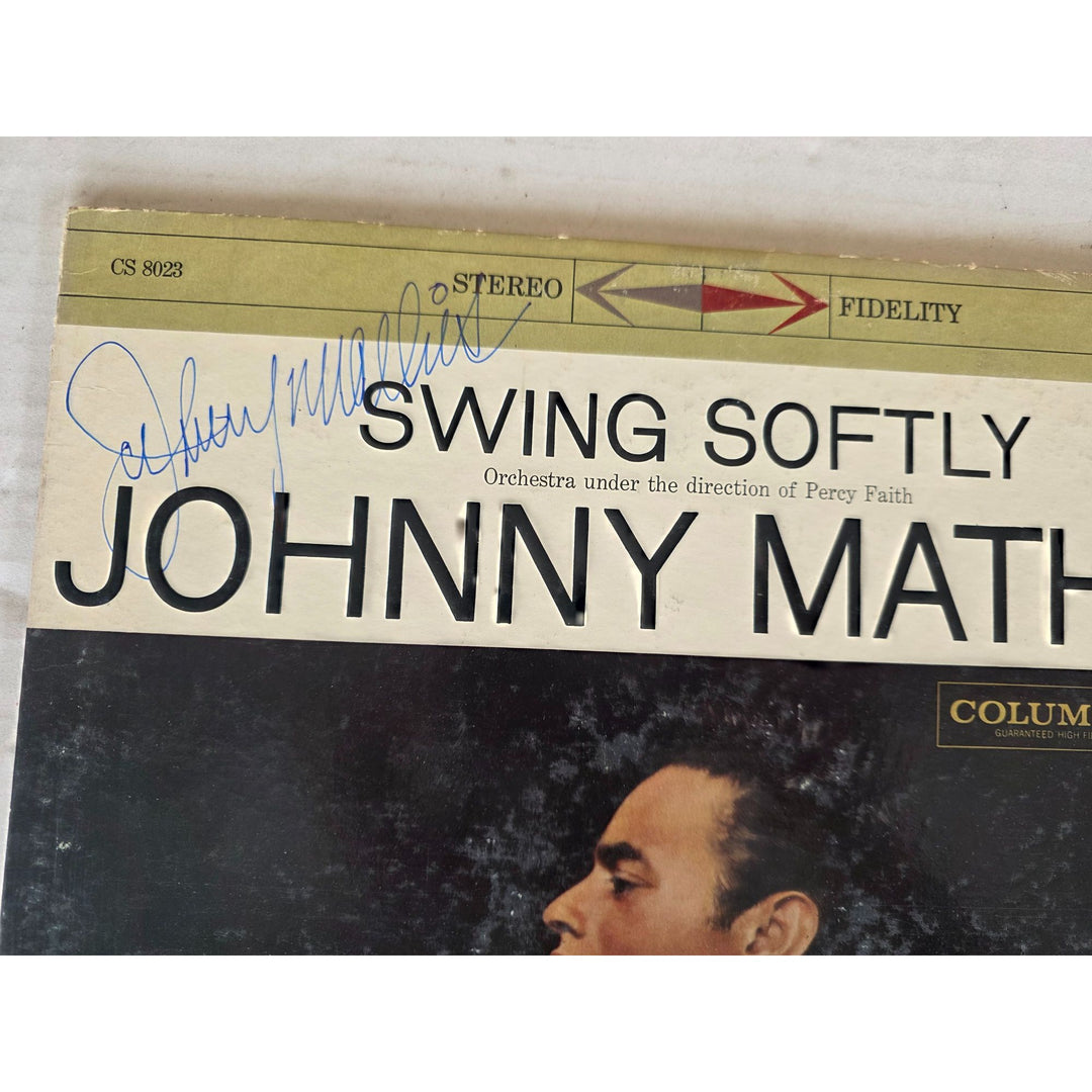 Johnny Mathis ''Swing Softly'' LP signed with proof.