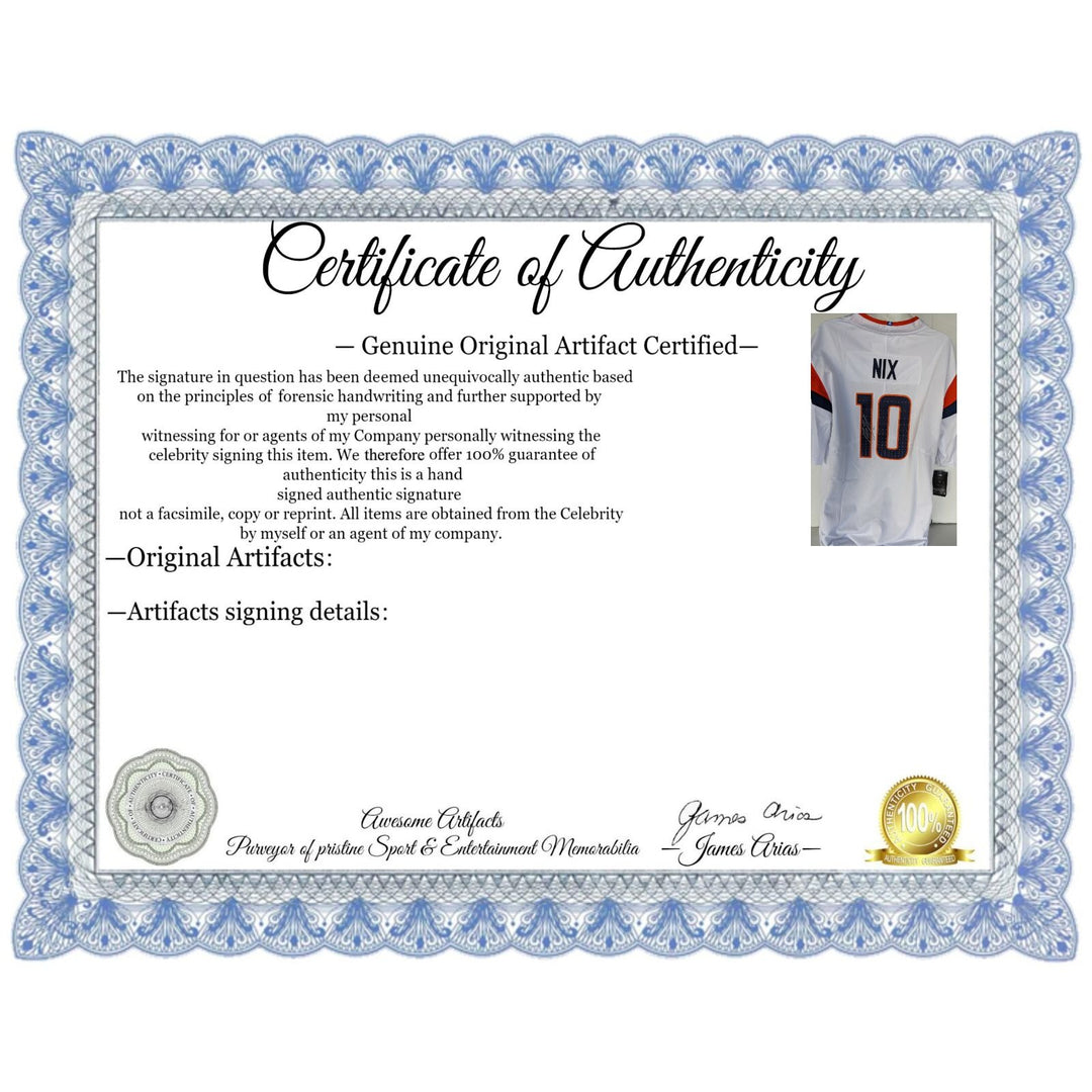 Bo Nix Denver Broncos Nike game model jersey size xl 