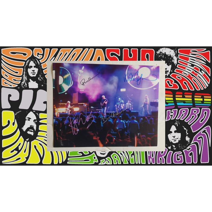 Pink Floyd David Gilmour Roger Waters Nick Mason Richard Wright 11x14 photo signed with proof