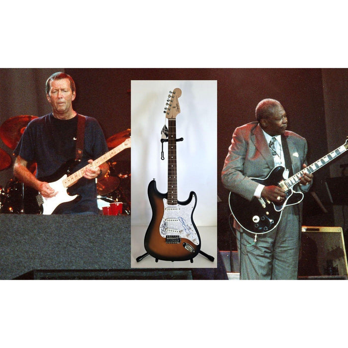 BB King & Eric Clapton, Fender Stratocaster electric guitar signed with proof