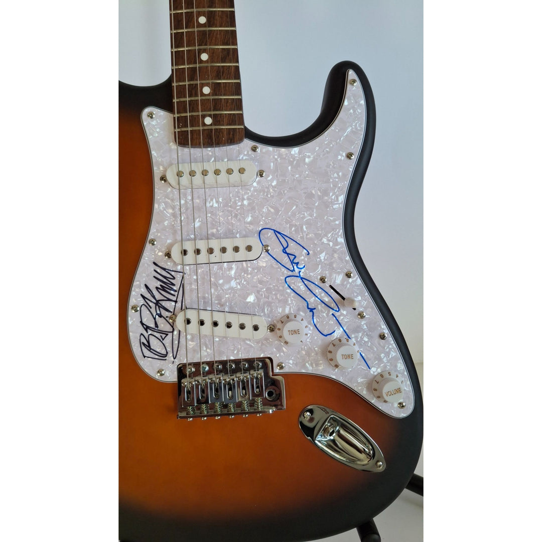 BB King & Eric Clapton, Fender Stratocaster electric guitar signed with proof