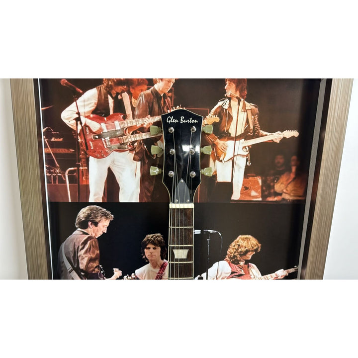 Yardbirds Jeff Beck Jimmy Page & Eric Clapton full size vintage les paul guitar signed with proof & museum quality frame