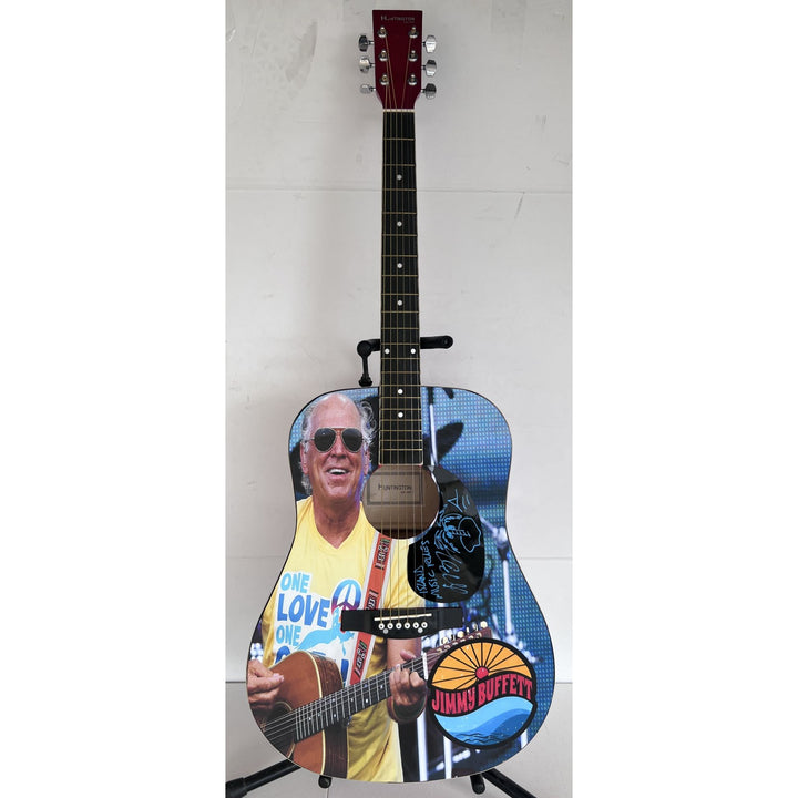 Jimmy Buffett (one of a kind ) full size acoustic guitar  signed with proof.