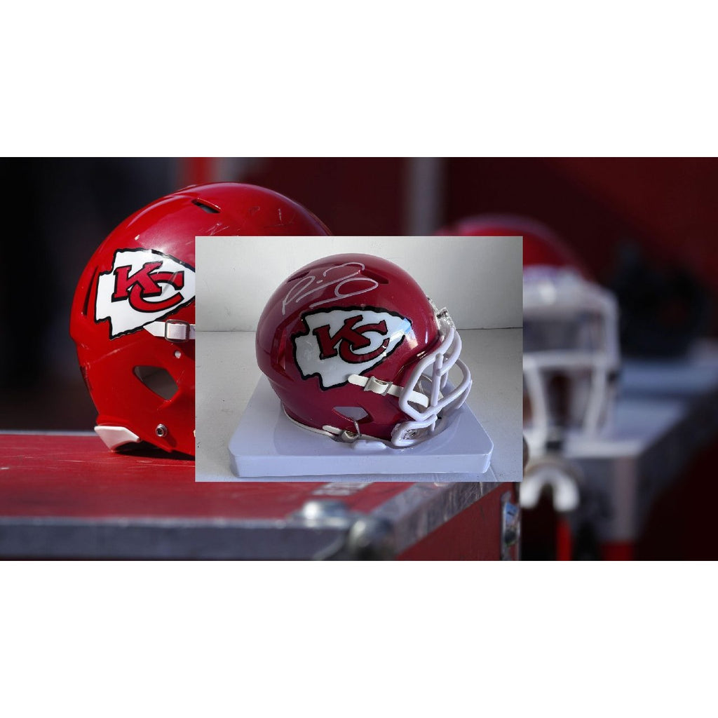 Patrick Mahomes Kansas City Chiefs Riddell mini helmet signed with proof