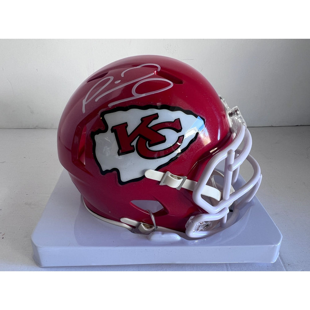 Patrick Mahomes Kansas City Chiefs Riddell mini helmet signed with proof