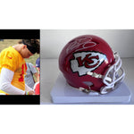 Load image into Gallery viewer, Patrick Mahomes Kansas City Chiefs Riddell mini helmet signed with proof
