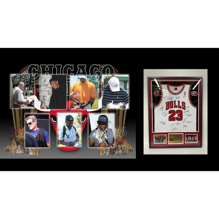 Chicago Bulls 1995-1996 (first team in NBA History to win 70 games) Michael Jordan Chicago Bulls Nike team signed jersey with proof and muse.