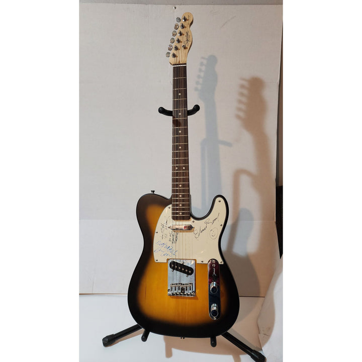 Keith Richards (inscribed), Eric Clapton, & Chuck Berry authentic Fender telecaster full size electric guitar signed with proof