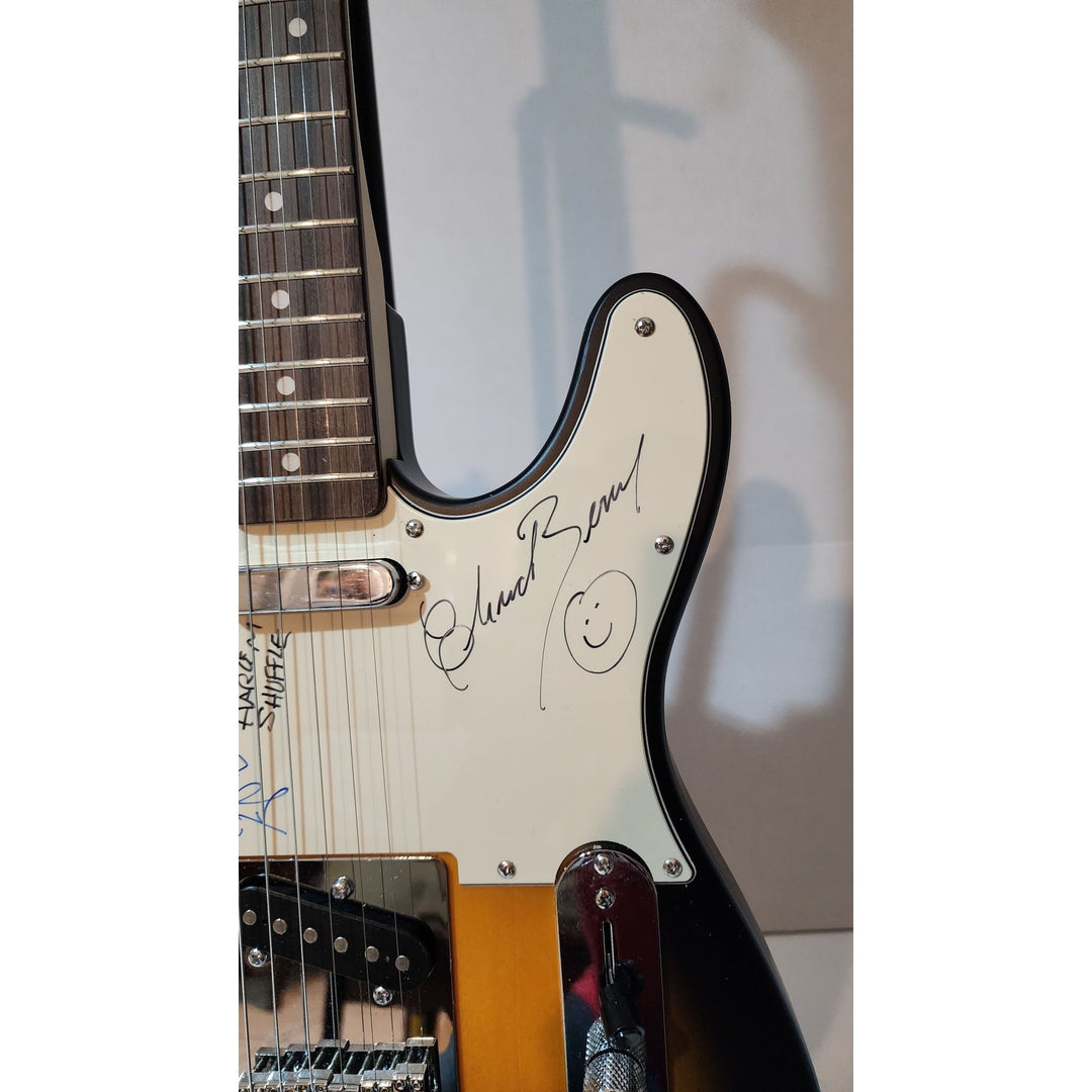 Keith Richards (inscribed), Eric Clapton, & Chuck Berry authentic Fender telecaster full size electric guitar signed with proof