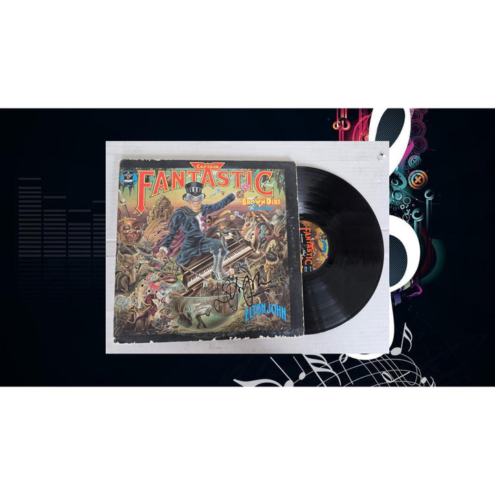 Elton John ''Captain Fantastic'' LP signed with proof.
