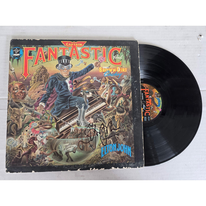 Elton John ''Captain Fantastic'' LP signed with proof.