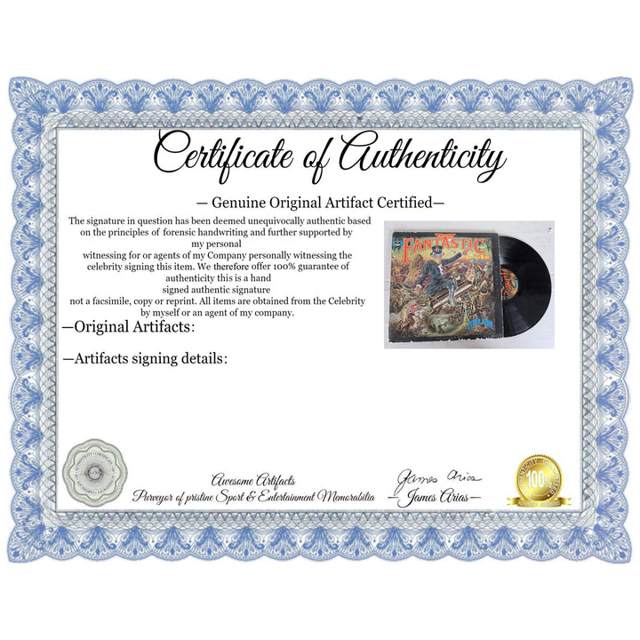 Elton John ''Captain Fantastic'' LP signed with proof.
