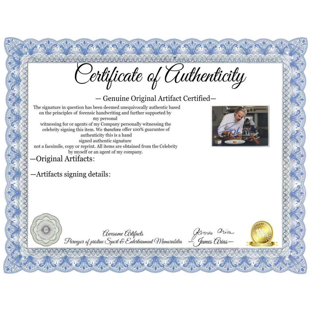 Thomas Keller one of the Worlds greatest Chefs 5x7 photograph signed with proof - Awesome Artifacts