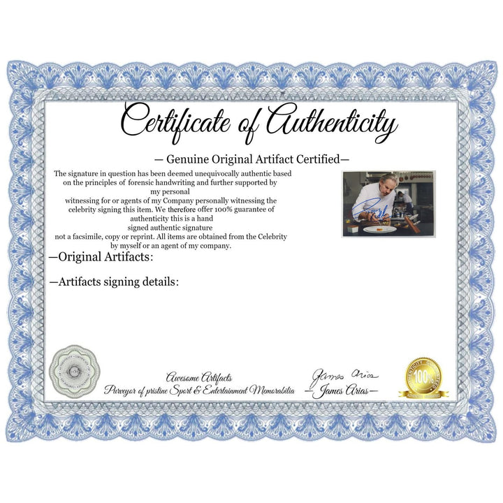 Thomas Keller one of the Worlds greatest Chefs 5x7 photograph signed with proof - Awesome Artifacts