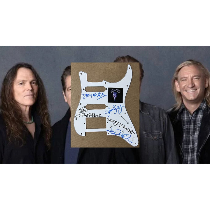 Don Henley, Joe Walsh, Glenn Frey, Don Felder, the Eagles pickguard signed with proof