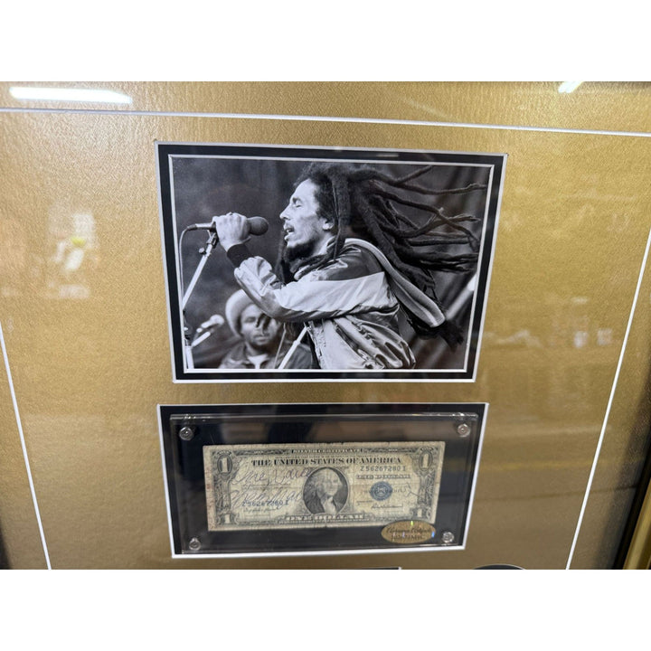 Bob Marley iconic reggae King 1939 silver certificate signed with proof 19x20 Museum quality frame Awesome Artifacts