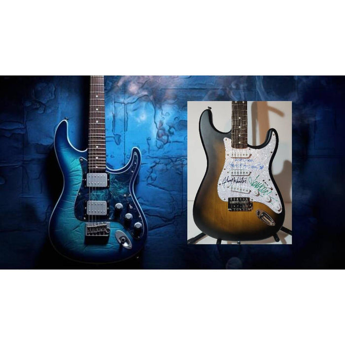 Stevie Ray Vaughan,  Johnny Winter, Jeff Beck Fender Stratocaster electric guitar signed with proof