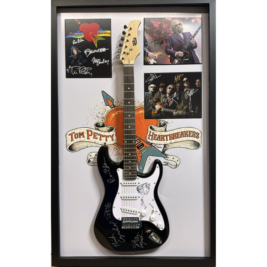 Tom Petty Mike Campbell Bentmont Trech and The Heartbreakers stratocaster electric guitar signed with proof