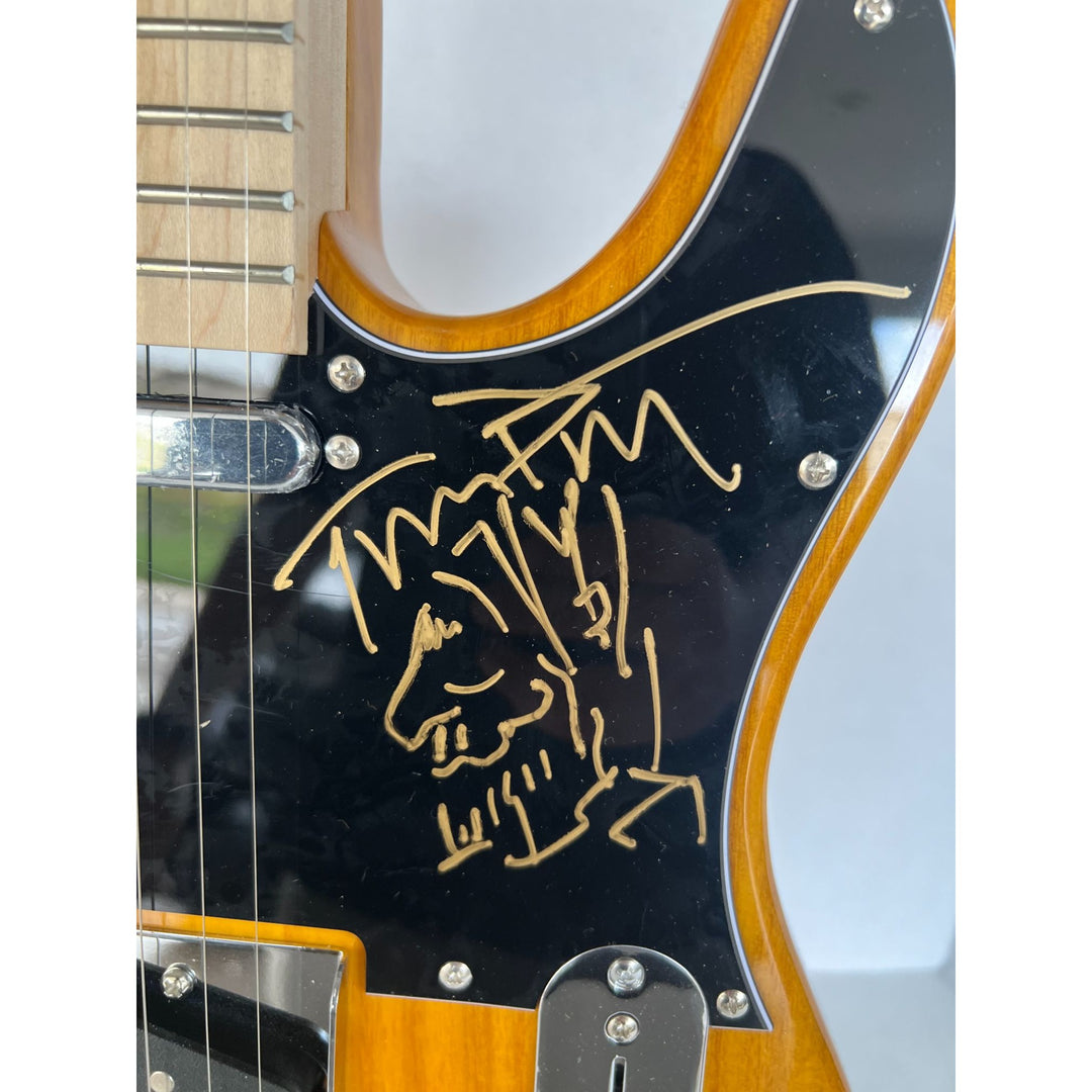 Tom Petty Mike Campbell Bentmont Trech and The Heartbreakers stratocaster electric guitar signed with proof