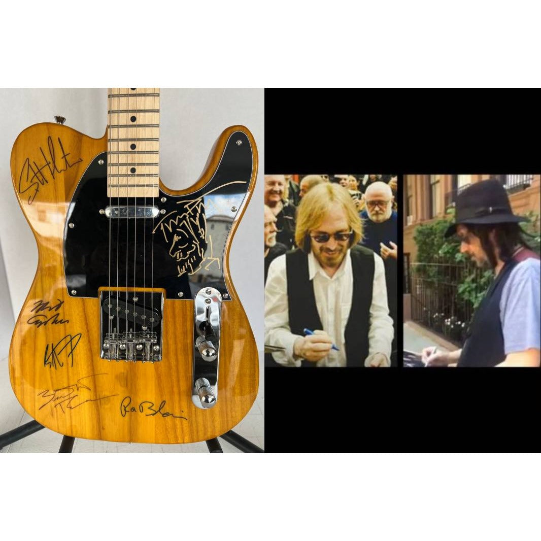 Tom Petty Mike Campbell Bentmont Trech and The Heartbreakers stratocaster electric guitar signed with proof