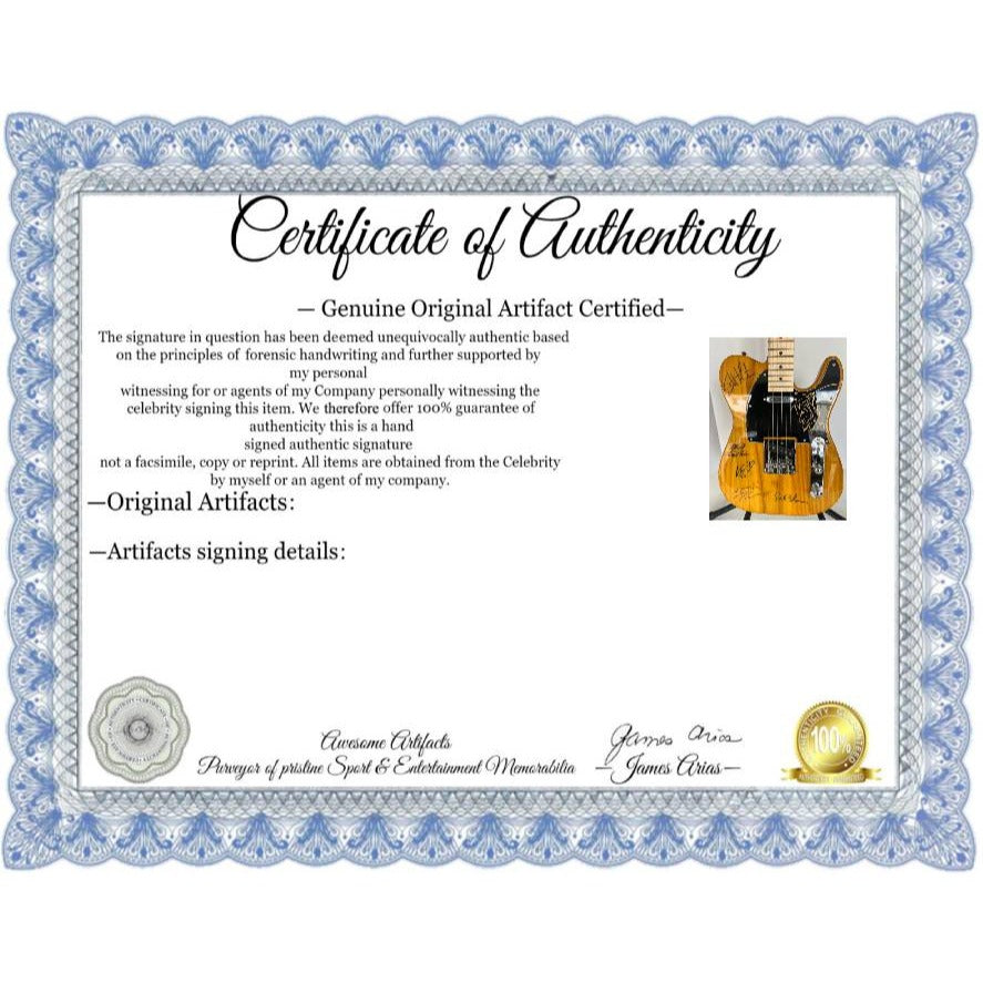 Tom Petty Mike Campbell Bentmont Trech and The Heartbreakers stratocaster electric guitar signed with proof