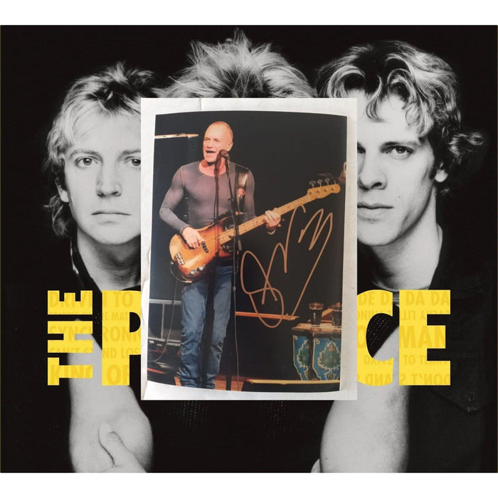 Sting AKA Gordon Summner of the Police 5x7 photo signed with proof