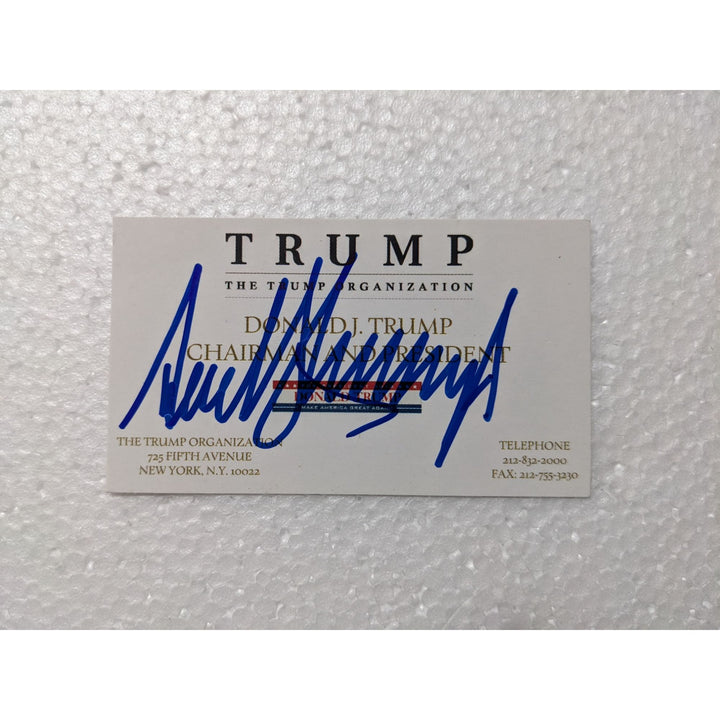 Donald Trump President 47 & 49 business card signed