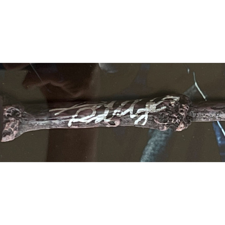 Harry Potter Daniel Radcliffe 9actual wood wand) and "Lord Voldemort", Tom Marvolo Riddle 'Dark Lord" Ralph Fiennes signed with proof