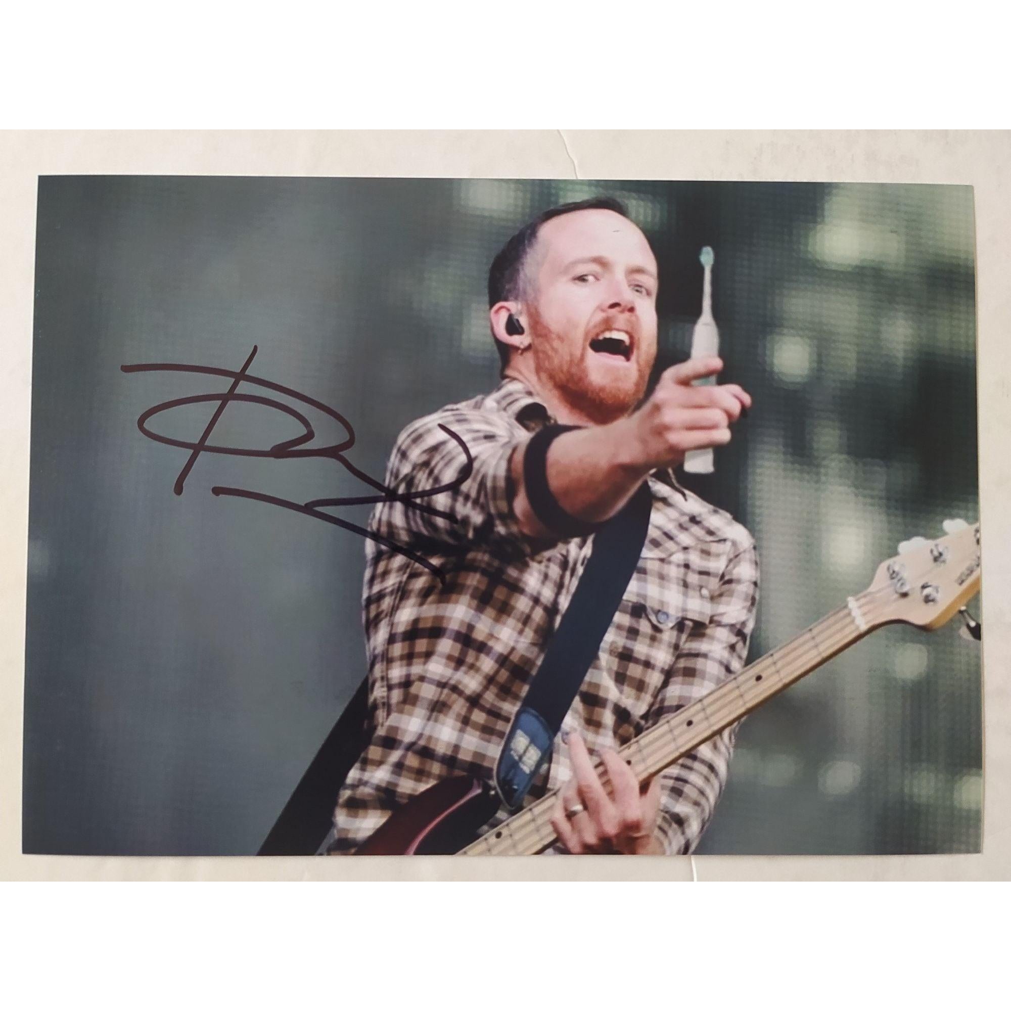 Signed 5x7 Dave Farrell Linkin Park Photo + Proof