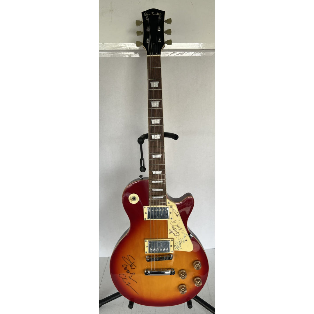 CCR John Fogerty Doug Clifford Stu Cook  les paul electric guitar signed with proof