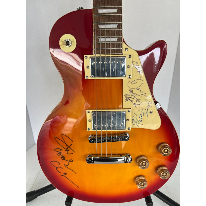 CCR John Fogerty Doug Clifford Stu Cook  les paul electric guitar signed with proof