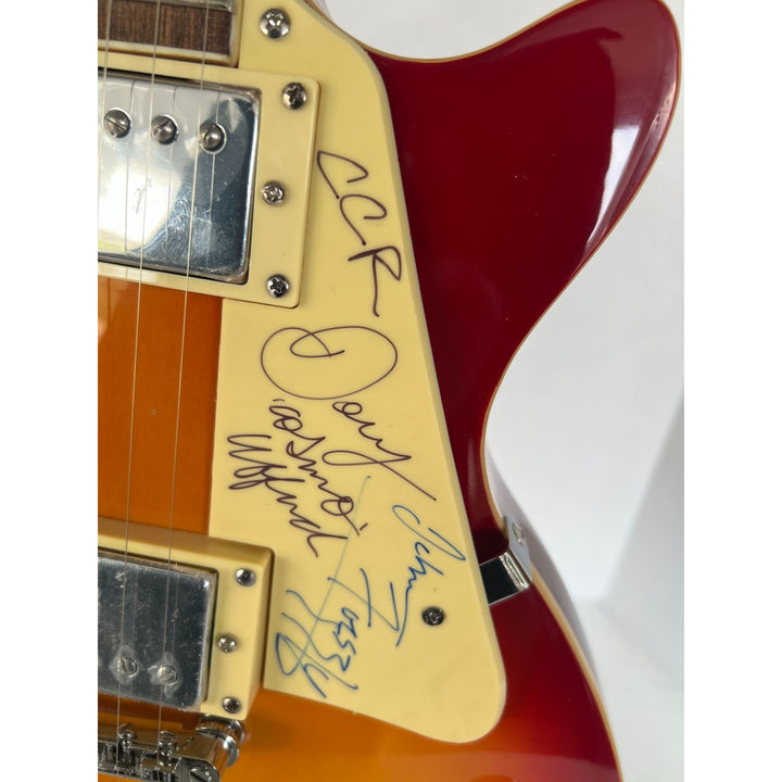 CCR John Fogerty Doug Clifford Stu Cook  les paul electric guitar signed with proof