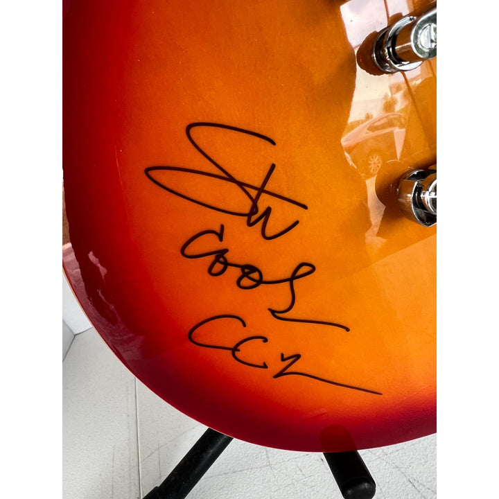 CCR John Fogerty Doug Clifford Stu Cook  les paul electric guitar signed with proof