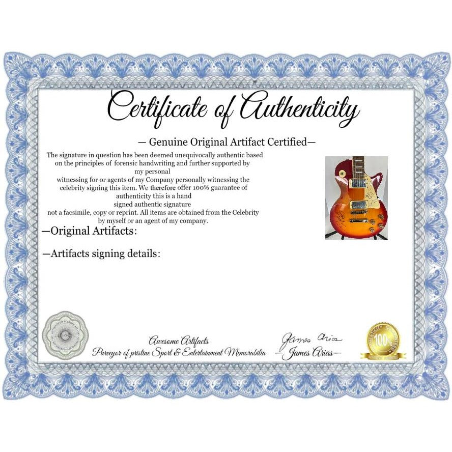 CCR John Fogerty Doug Clifford Stu Cook  les paul electric guitar signed with proof