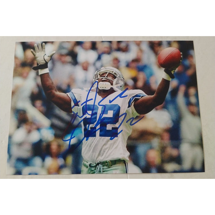 Emmitt Smith, Dallas Cowboys, Dynasty, signed, 5x7 photo, with proof