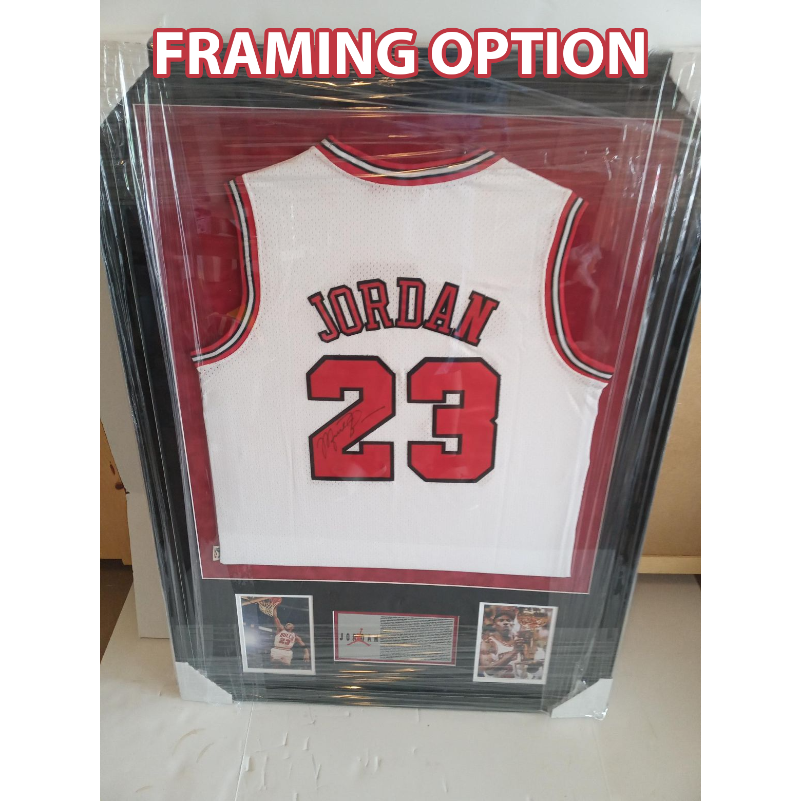 Michael Jordan Chicago Bulls signed and FRAMED jersey with proof