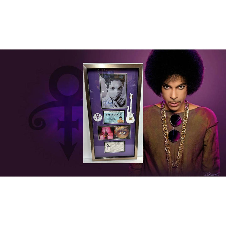 Prince Rogers Nelson signed 8x10 photo with proof & Museum quality frame