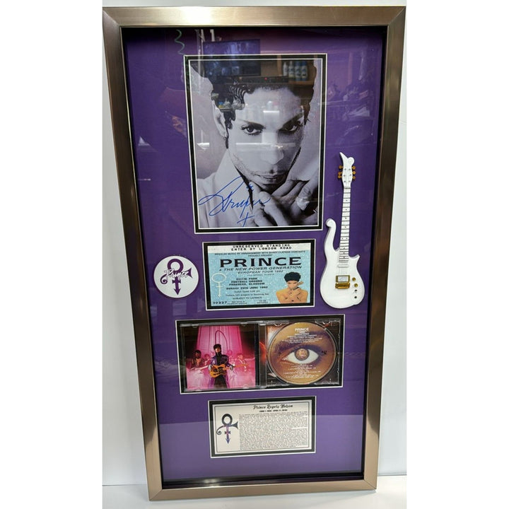 Prince Rogers Nelson signed 8x10 photo with proof & Museum quality frame