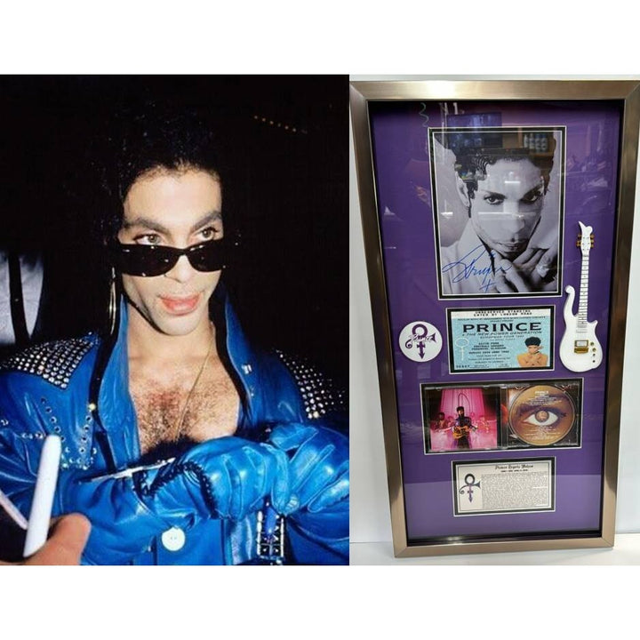 Prince Rogers Nelson signed 8x10 photo with proof & Museum quality frame